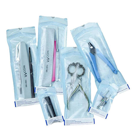 Manikür Tek Kullanımlık Tırnak, Alet Sterilizasyon Zarf Paket / Diş Hekimliği Tıbbi Sınıf Kağıt