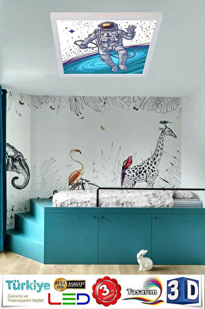 Led Avize Stron Çocuk Tavan Lambası 60watt-beyaz Işık, Modern Uv Baskı Avize,