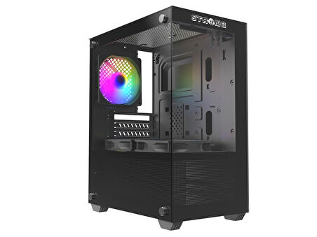 Strong Berry Siyah 3x 120mm ARGB mATX Gaming Bilgisayar Kasası Powersız