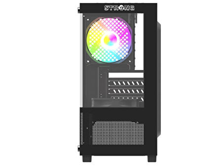 Strong Berry Siyah 3x 120mm ARGB mATX Gaming Bilgisayar Kasası Powersız