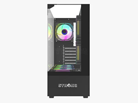 Strong Diamond Siyah 6x120mm ARGB ATX Gaming Bilgisayar Kasası Powersız