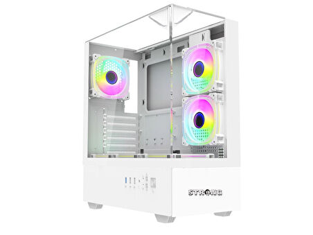 Strong Diamond Beyaz 6x120mm ARGB ATX Gaming Bilgisayar Kasası Powersız