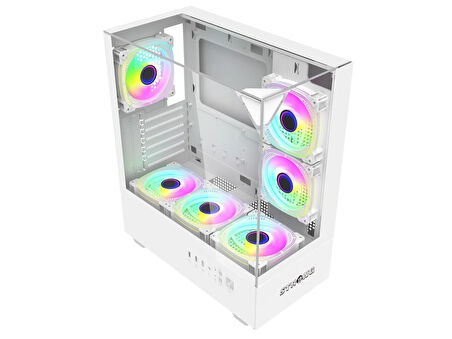 Strong Diamond Beyaz 6x120mm ARGB ATX Gaming Bilgisayar Kasası Powersız