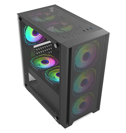 Strong Erebor 4x 120mm Rainbow Mesh mATX Gaming Oyuncu Kasası Powersız