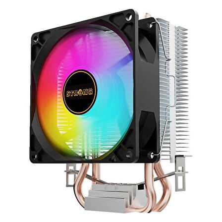 Strong M2-Pro Rainbow 2 Bakır Borulu 105W Tdp Intel/amd Kule Tipi Işlemci Cpu Fan