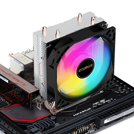 Strong M2-Pro Rainbow 2 Bakır Borulu 105W Tdp Intel/amd Kule Tipi Işlemci Cpu Fan