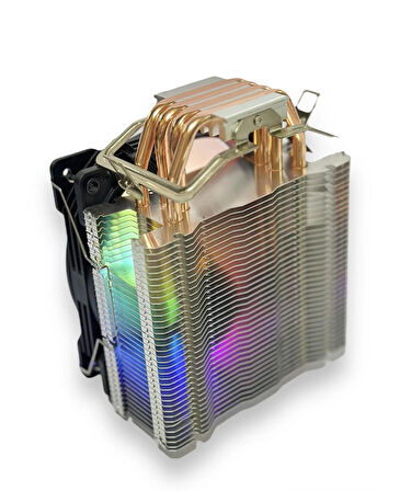 Strong M4-12XPRO 12CM Rainbow 4 Bakır Borulu 135W 4 Pin Intel/Amd Kule Tipi Işlemci Cpu Fan