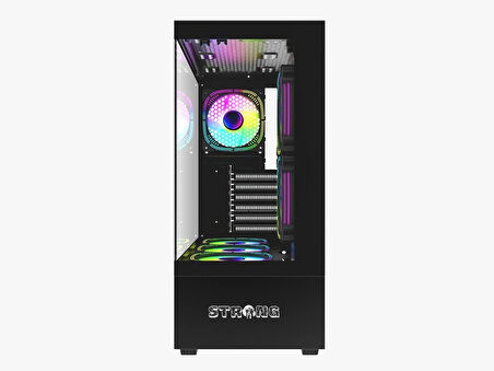 Strong Melkor Siyah 6x 120mm ARGB ATX Gaming Bilgisayar Kasası Powersız