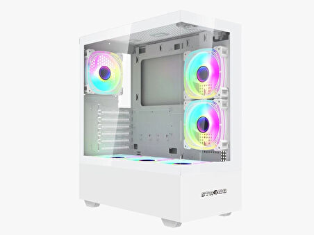 Strong Melkor Beyaz 6x 120mm ARGB ATX Gaming Bilgisayar Kasası Powersız