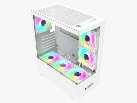 Strong Melkor Beyaz 6x 120mm ARGB ATX Gaming Bilgisayar Kasası Powersız