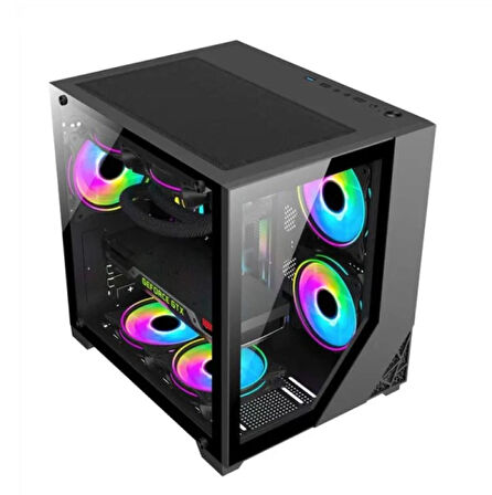 Strong Shadow 3x 120mm RGB Reset Buton Mesh mATX Gaming Oyuncu Kasası Powersız