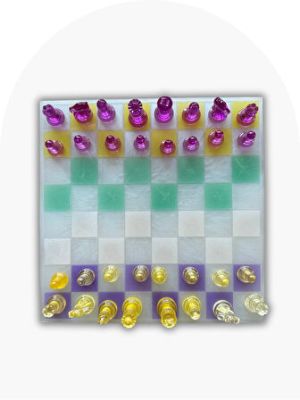 Renkli Tasarım Satranç 