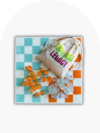 Turuncu Mavi Tasarım Satranç