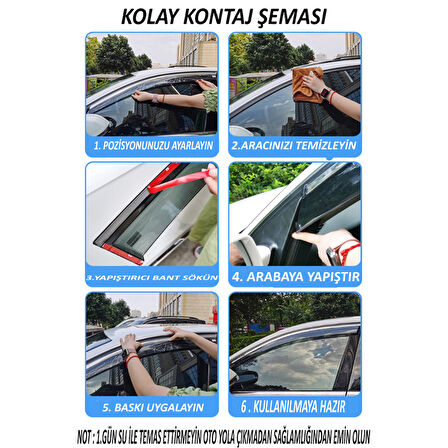 Cam Rüzgarlığı Fiat Linea 2006-2016  Mügen Tip Piano Black