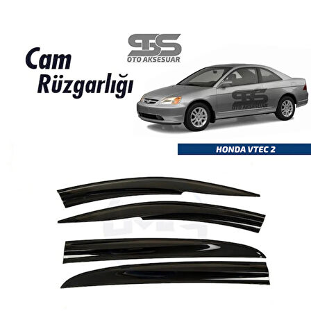 Cam Rüzgarlığı HONDA V-TEC 2 2001-2006 Arası Mügen Tip Piano Black