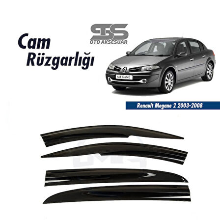 Cam Rüzgarlığı Renault Megane 2 2003-2008 Mügen Tip Piano Black