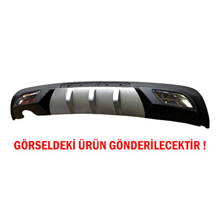 Dacia Sandero Difüzör Arka Tampon Eki 2 Egzoz Çıkışlı Gri