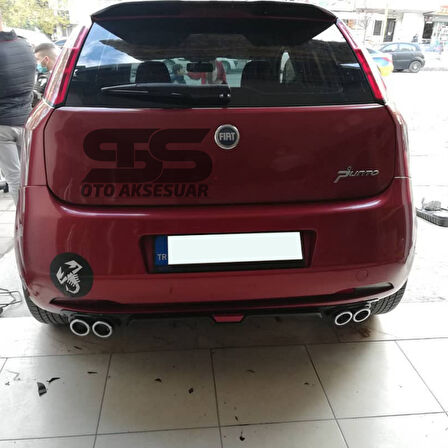 Fiat Punto Difüzör Arka Tampon Eki 4 Egzoz Çıkışlı Siyah