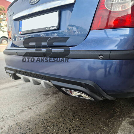 Ford Focus 2 Difüzör Arka Tampon Eki 2 Egzoz Çıkışlı Gri