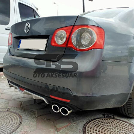 Volkswagen Jetta mk5 Difüzör Arka Tampon Eki 4 Egzoz Çıkışlı Gri