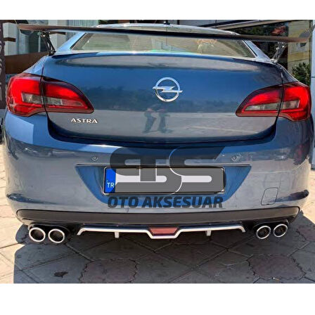 Opel Astra J Difüzör Arka Tampon Eki 4 Egzoz Çıkışlı Gri