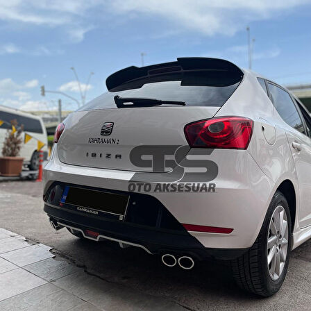 Seat İbiza Difüzör Arka Tampon Eki 4 Egzoz Çıkışlı Gri