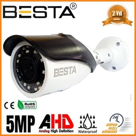 Gerçek 5 Mp Metal Kasa 8 Kameralı Ahd Güvenlik Seti 250 GB HDD Dahil
