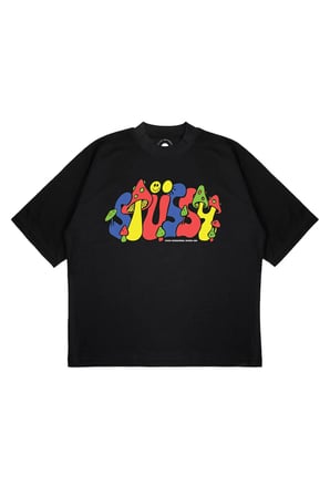 Unisex Oversize STUSSY MANTAR Baskılı Boxy Fit Kalın Kumaşlı (240gsm) T-shirt