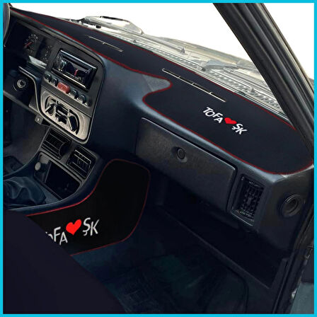 Tofaş Şahin Doğan Kartal Yüksek Torpido Koruma & Vites Konsol Yan Kaplama Halısı - Nakışlı