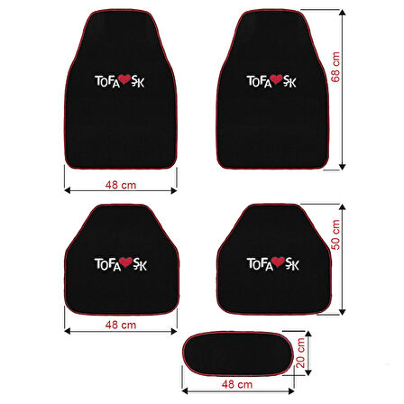 Tofaş Şahin Doğan Kartal Oto Halı Paspas Seti + Yüksek Torpido Koruma Kaplama Halısı