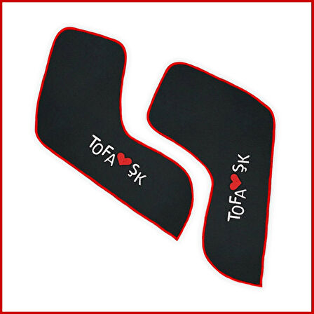  Tofaş Şahin Doğan Kartal Siyah Vites Orta Konsol Yan Kaplama Halısı & Oto Halı Paspas Seti – Nakışlı