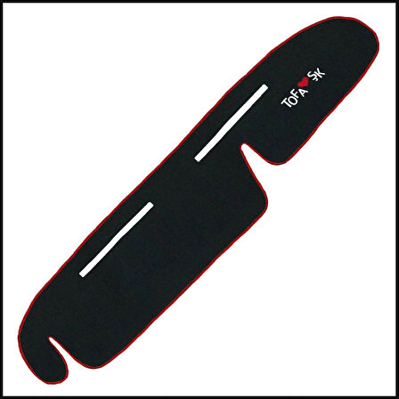 Tofaş Şahin Doğan Kartal Siyah Vites Orta Konsol Yan Kaplama Halısı & Oto Halı Paspas Seti – Nakışlı