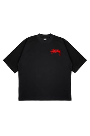 Unisex Oversize STUSSY STAY STRONG Baskılı Boxy Fit Kalın Kumaşlı (240gsm) T-shirt