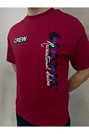 Erkek  Oversize Dijital Baskılı  %100 Pamuklu T-Shirt