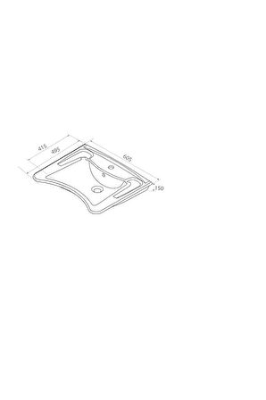 Turkuaz Bedensel Engelli Lavabo 60*49,5 Cm