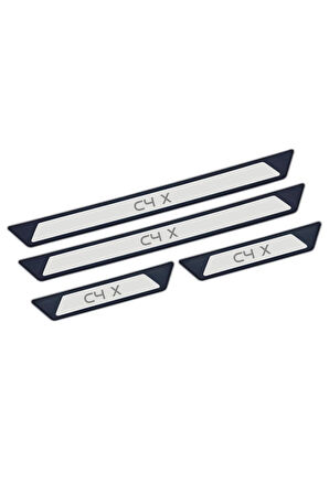 CİTROEN C4 X TÜM MODELLER UYUMLU STYLE KROM KAPI EŞİĞİ 4 PARÇA