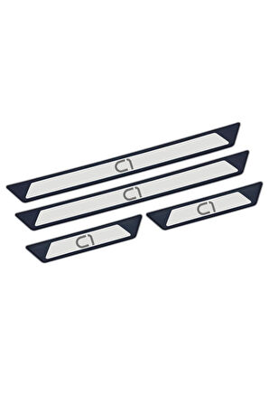 CİTROEN C1 TÜM MODELLER UYUMLU STYLE KROM KAPI EŞİĞİ 4 PARÇA ABS