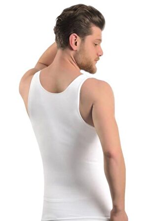 Erkek Siyah Kalın Askılı U Yaka Atlet Korse 740