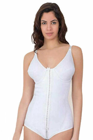 Düz / Desensiz Ince Askı Kadın Body / Bodysuit Korse 2871