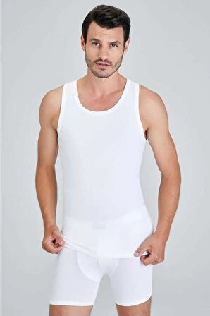 Erkek Beyaz Aytron Spor Kesim 2'li Atlet