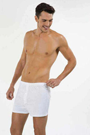Erkek Beyaz Adrian Boxer 2li