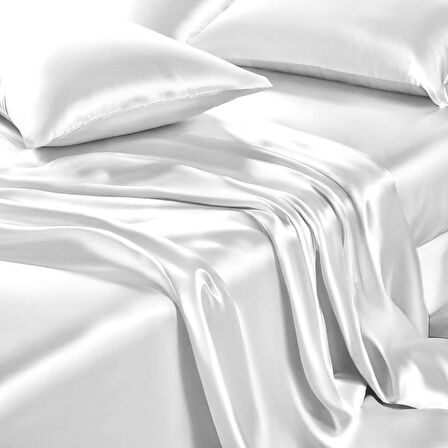 Sylar Antibakteriyel Terletmeyen İpek Saten Yastık Kılıfı 2'li 50x70 Beyaz