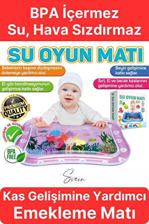 Dayanıklı Sızdırmaz Su Oyun Matı Bebek Aktivite Oyuncağı BPA İçermez Emekleme Zamanı Yatak Minder