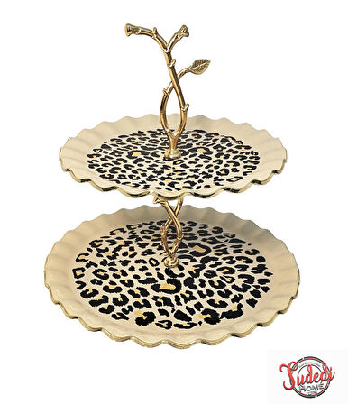 Glore Leopar Wavy Altın yaldızlı kurabiyelik
