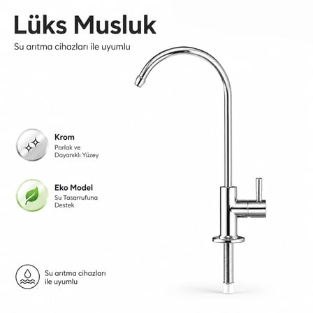 Su Arıtma Cihazı Lüks Krom Musluk Eko Model 608506019