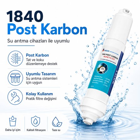 1840 Post Karbon Premium Su Arıtma Inline Filtresi 408694077