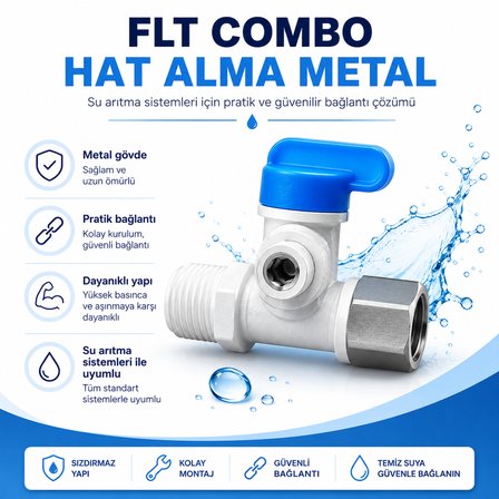Su Arıtma Cihazı Metal Hat Alma Vanası FLT Combo 608696159