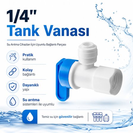 1/4 İnç Su Arıtma Tank Vanası 608506035