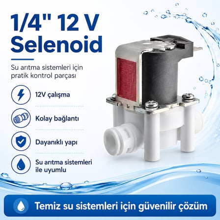 1/4 İnç 12V Su Arıtma Selenoid Valf 608506021