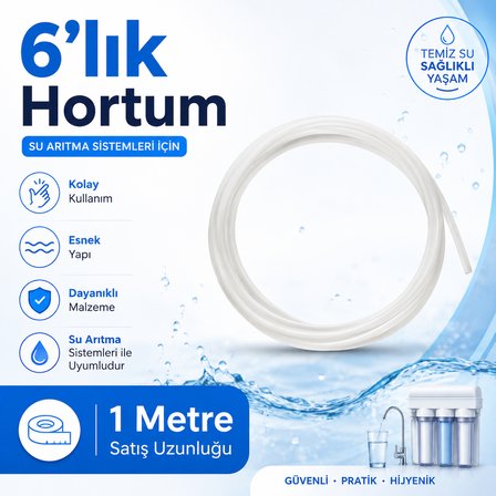 6’lık Su Arıtma Hortumu 1 Metre 608506026